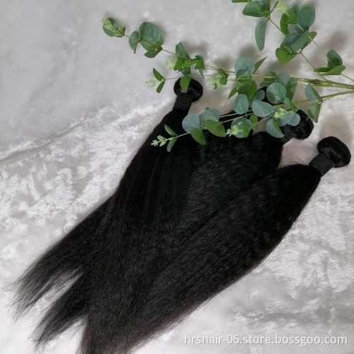 YAKI kinky straight 30 inch  Wholesale price Human Hair  Cuticle Aligned Hair Free Sample 8A Silky Brazilian Hair Bundle